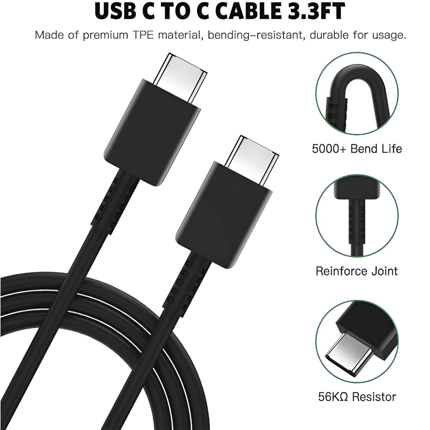 45W Samsung Type-C Super Fast 2.0 Charger with USB-C to C Cable