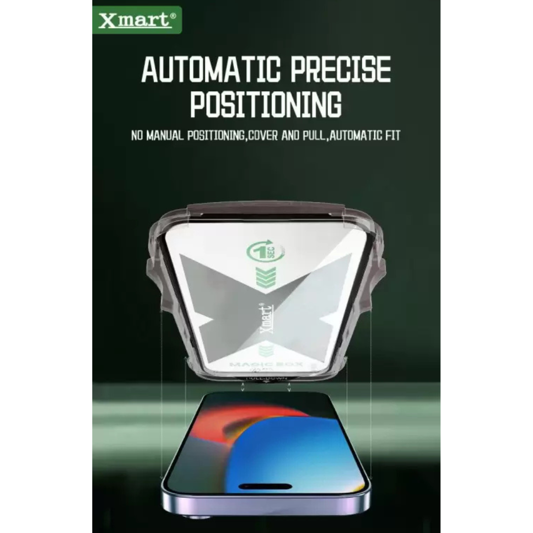 Xmart Tempered Glass Screen Protector for iPhone 16 – Easy Applicator Kit, Magic Box Design