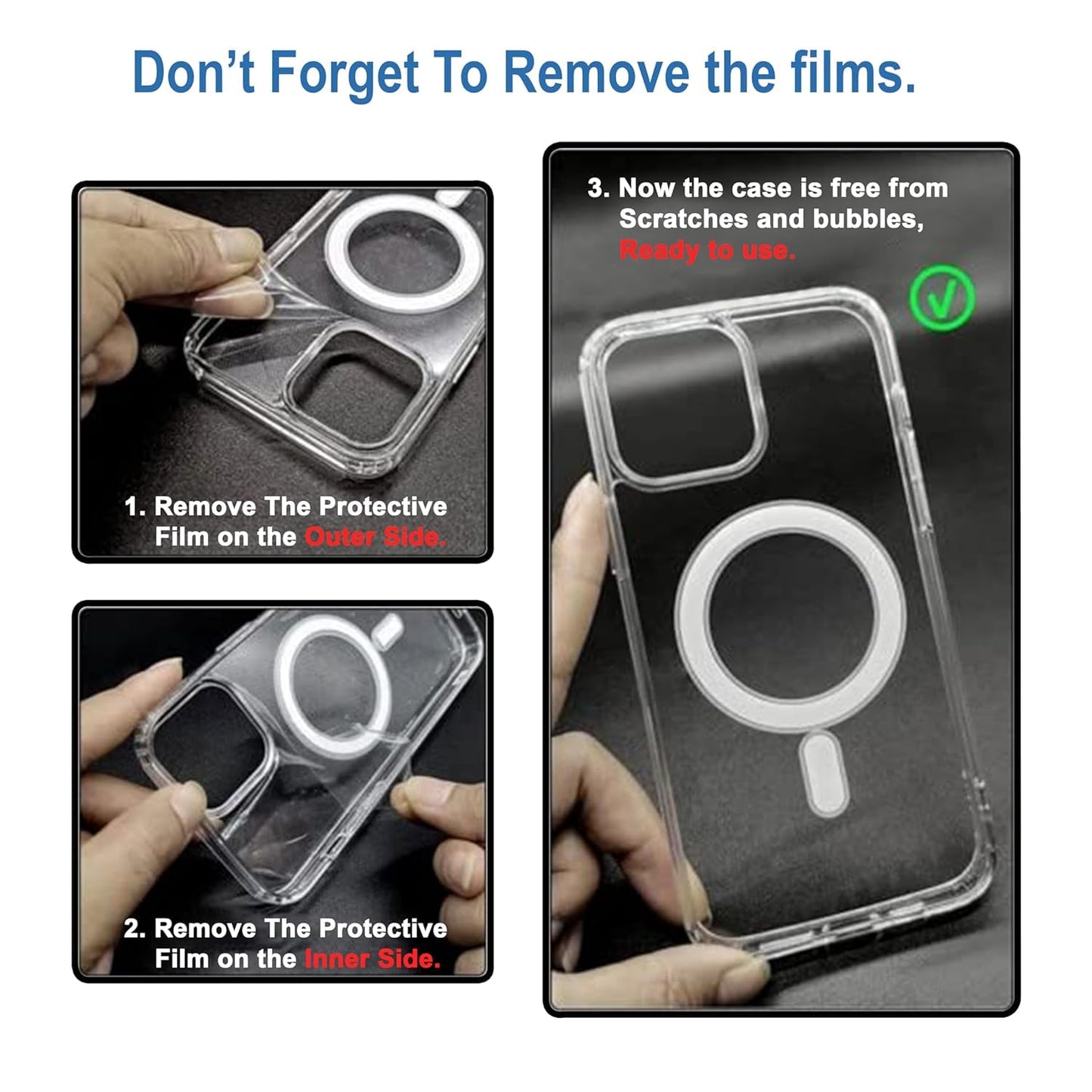 MagSafe Ultra-Hybrid Case for iPhone 13 Pro – Crystal Clear, Shockproof Bumper, 360° Protection