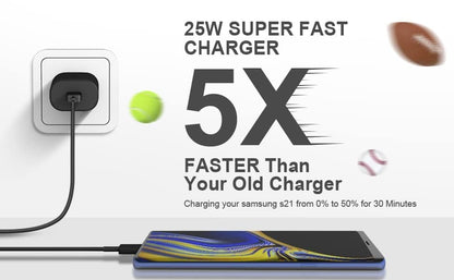 Samsung 25W Fast Charger With USB-C to C Cable
