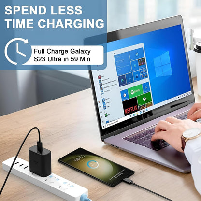 45W Samsung Type-C Super Fast 2.0 Charger with USB-C to C Cable