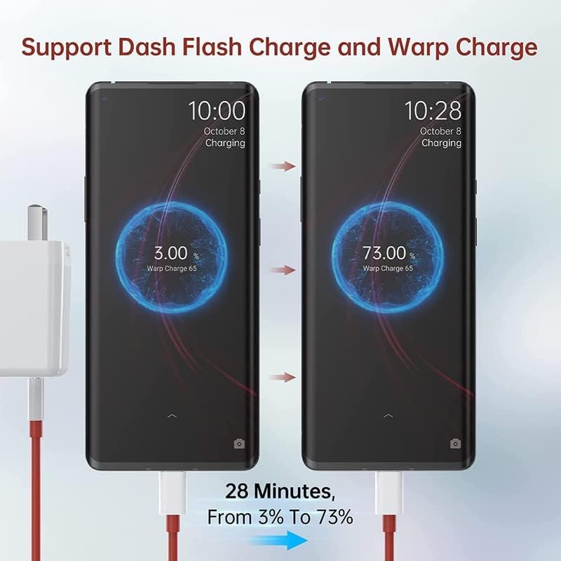 OnePlus 65W Warp Fast Charger with USB-C to C Cable