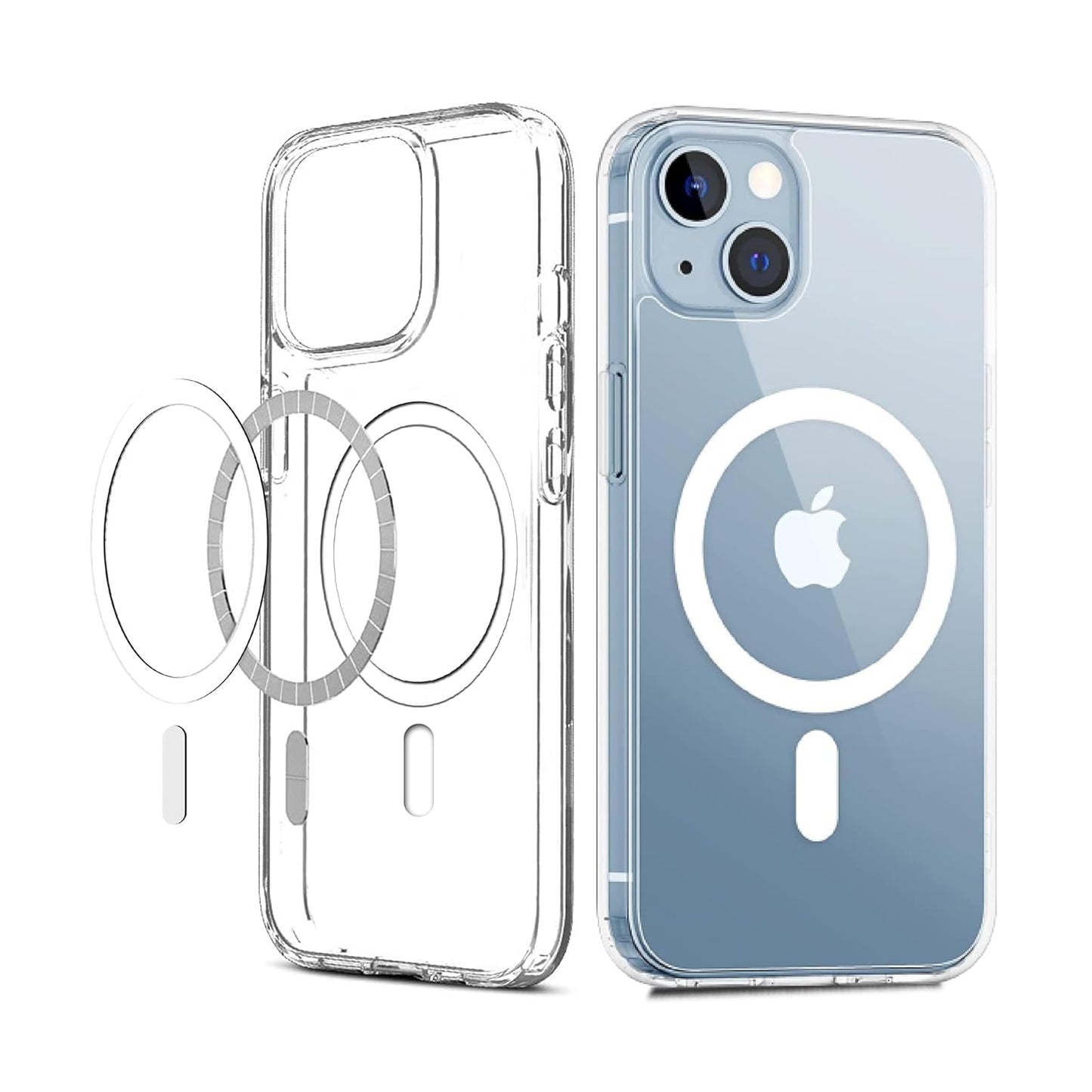 MagSafe Ultra-Hybrid Case for iPhone 13 – Crystal Clear, Shockproof Bumper, 360° Protection