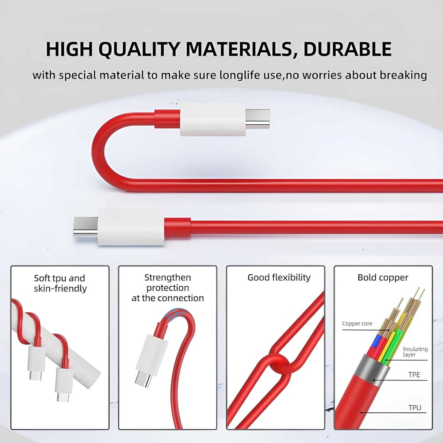 OnePlus 65W Type-C to C SuperVooc Fast Charging Cable