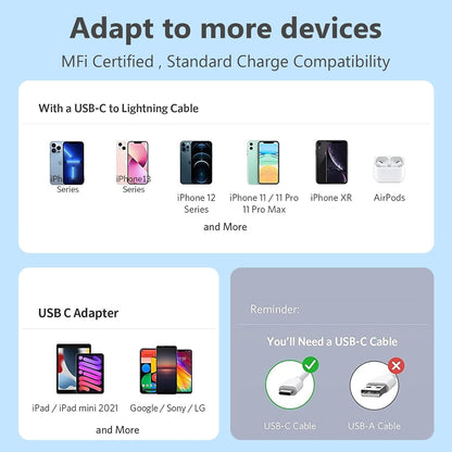 Apple USB-C to Lightning Cable 1M - Fast Charging Cable