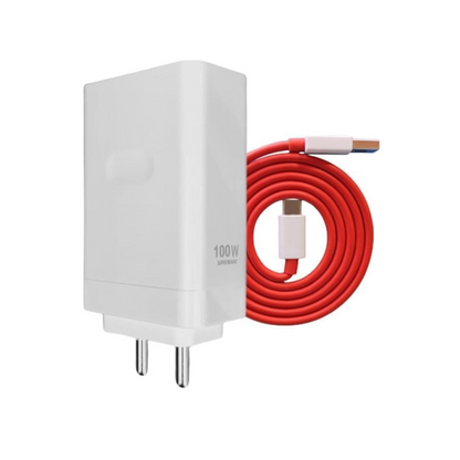 OnePlus 100W Ultra Fast Charger with USB to C Dash & SUPERVOOC Cable