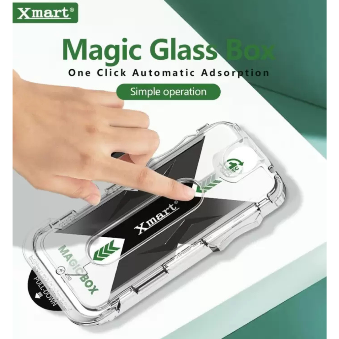 Xmart Tempered Glass Screen Protector for iPhone 15 Pro – Easy Applicator Kit, Magic Box Design