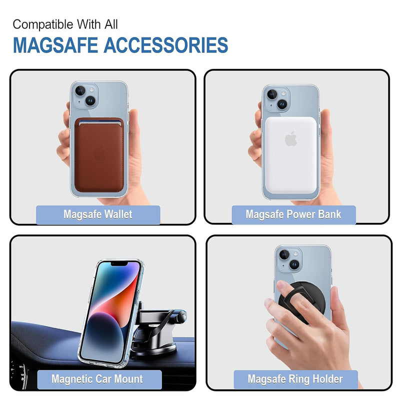 MagSafe Ultra-Hybrid Case for iPhone 14 Pro – Crystal Clear, Shockproof Bumper, 360° Protection