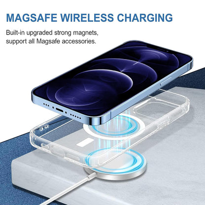 Ultra-Hybrid Case for iPhone 12 – Crystal Clear, Shockproof Bumper, 360° Protection, MagSafe Compatible