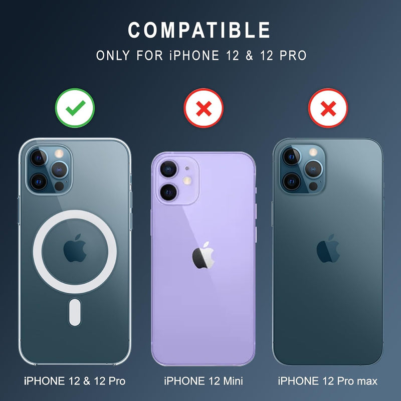 Ultra-Hybrid Case for iPhone 12 – Crystal Clear, Shockproof Bumper, 360° Protection, MagSafe Compatible