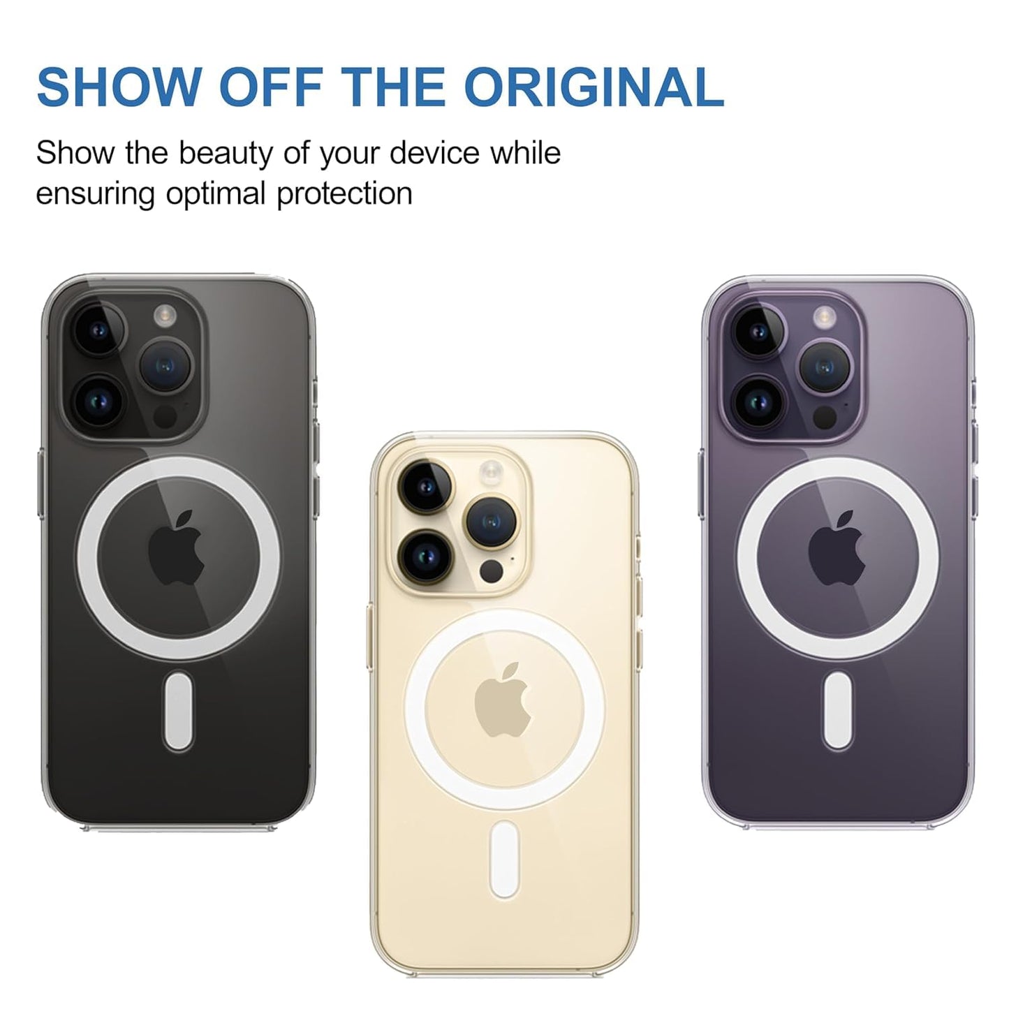 MagSafe Ultra-Hybrid Case for iPhone 13 Pro – Crystal Clear, Shockproof Bumper, 360° Protection