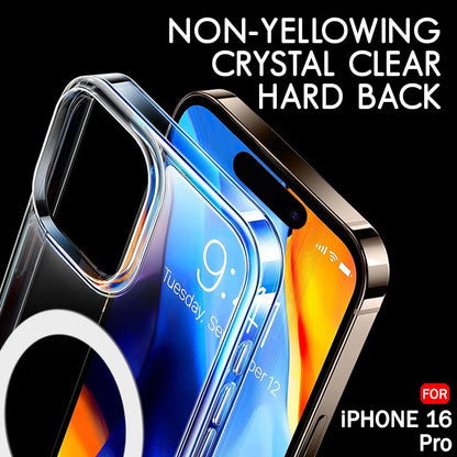 MagSafe Ultra-Hybrid Case for iPhone 16 Pro – Crystal Clear, Shockproof Bumper, 360° Protection