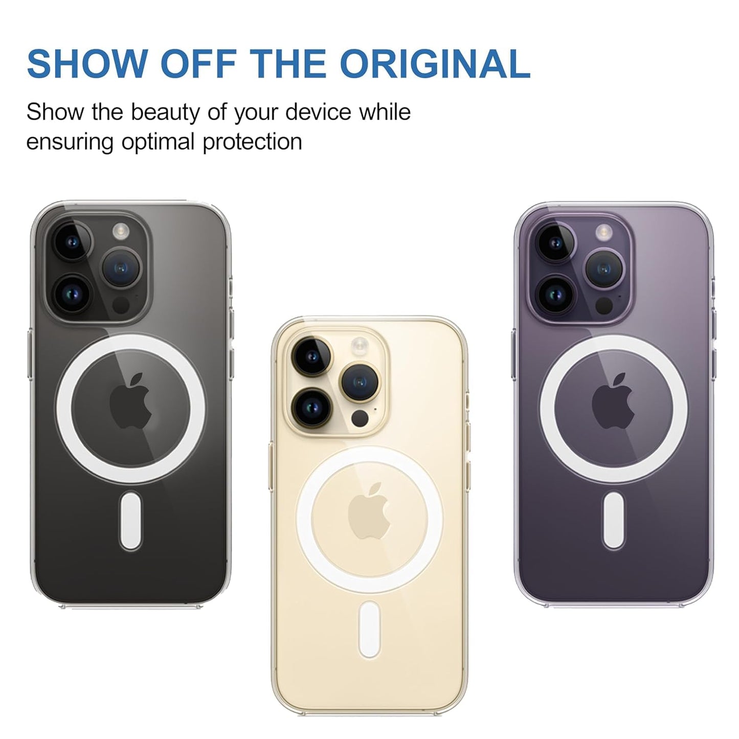 MagSafe Ultra-Hybrid Case for iPhone 14 Pro – Crystal Clear, Shockproof Bumper, 360° Protection