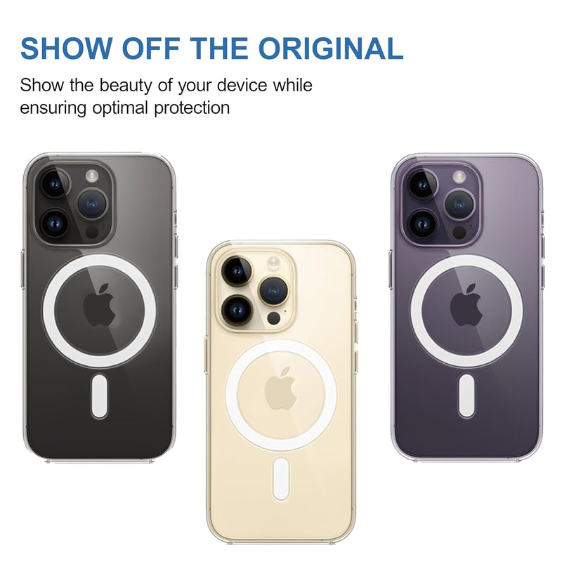 MagSafe Ultra-Hybrid Case for iPhone 14 Pro – Crystal Clear, Shockproof Bumper, 360° Protection